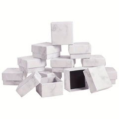24pcs Square Jewelry Gift Boxes for Rings Earrings Necklaces, Cardboard Packagin