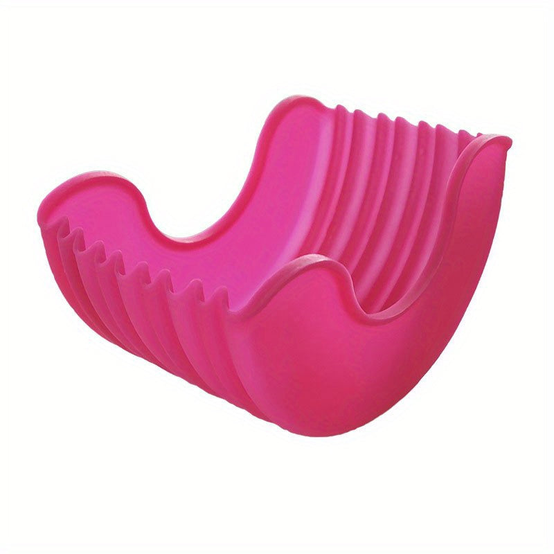 Silicone Hamburger Clip Anti-fall Holder Washable Telescopic Rack