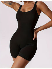 Quick Drying Sleeveless Bodysuit Sports Fitness Yoga Running Jumpsuit