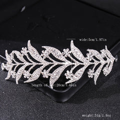 Rhinestone Leaf Hair Vine Bridal Tiara Wedding Hair Pin