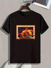Monster 3d Print Men's Graphic T shirt for Summer Mens Clothing
