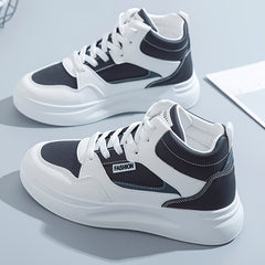 Women's Chunky High Top Sneakers Non Slip Lace Up Casual Shoes