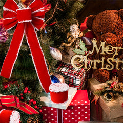 200cm Red Ribbon for Christmas Decoration Gift Packaging DIY Supplies