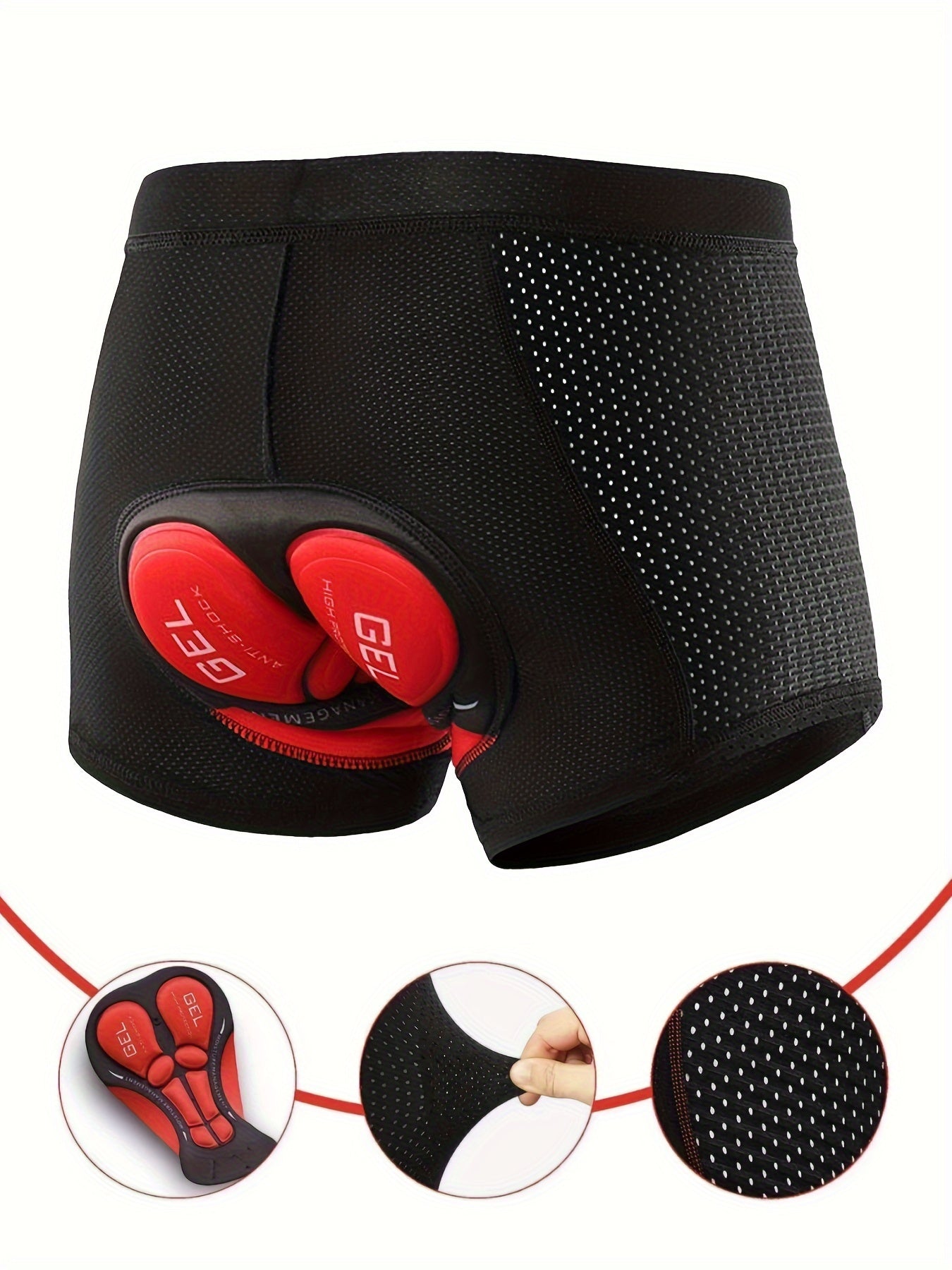 3pcs Men's Compression Cycling Shorts 3D Gel Padded Pants