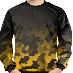 Geometric Pattern Kid's Sweatshirt Boys Pullover Long Sleeve Top