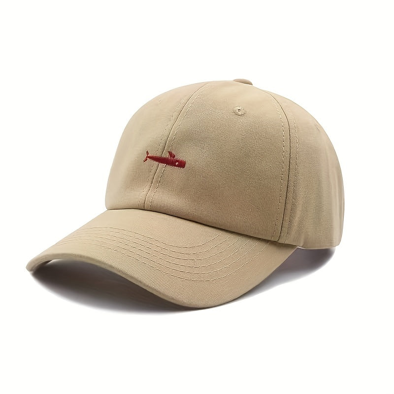 Whale Embroidery Duck Tongue Hat Fish Soft Adjustable Hat