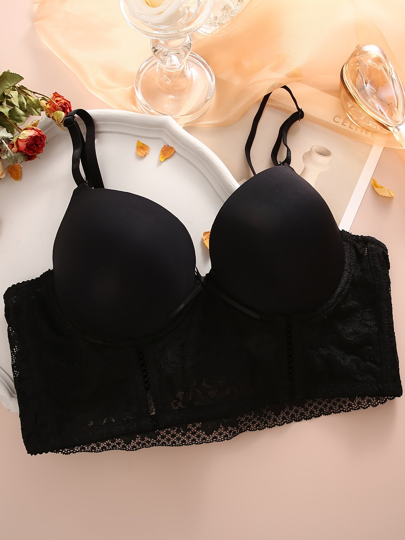 Lace Push Up Bra Comfortable & Stylish Bow Tie Women's Lingerie