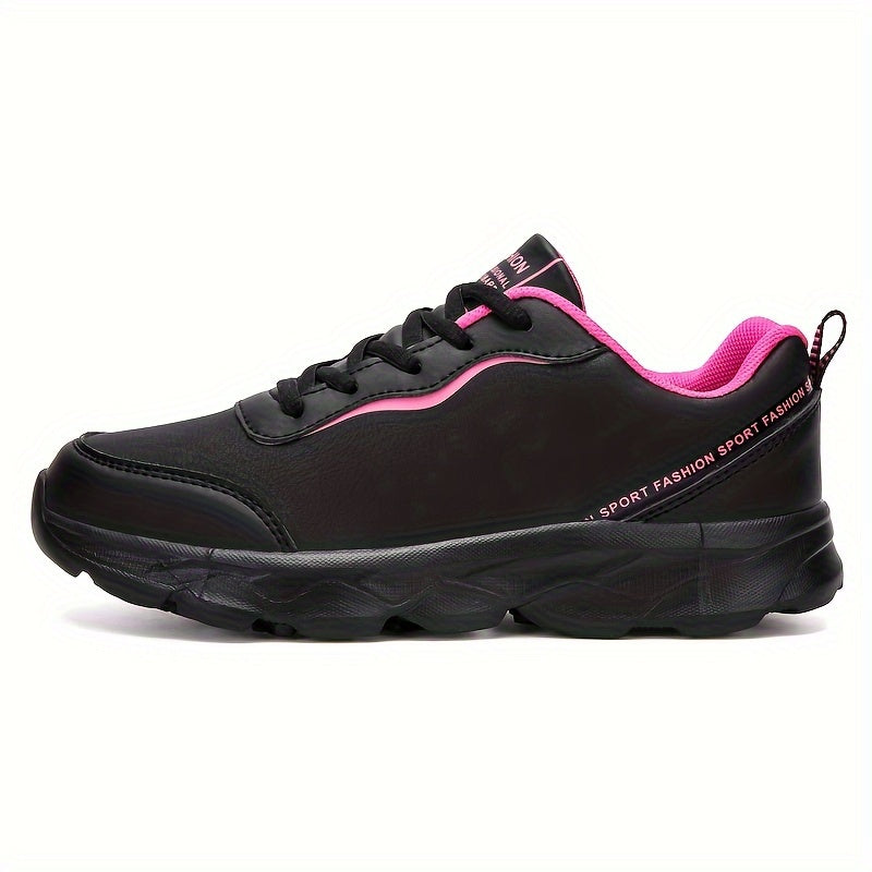 Women's Lightweight Chunky Sneakers Non Slip Lace Up Running Shoes