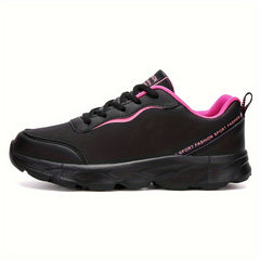Women's Lightweight Chunky Sneakers Non Slip Lace Up Running Shoes