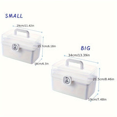 Multifunctional 3-layer Transparent Medicine Storage Box