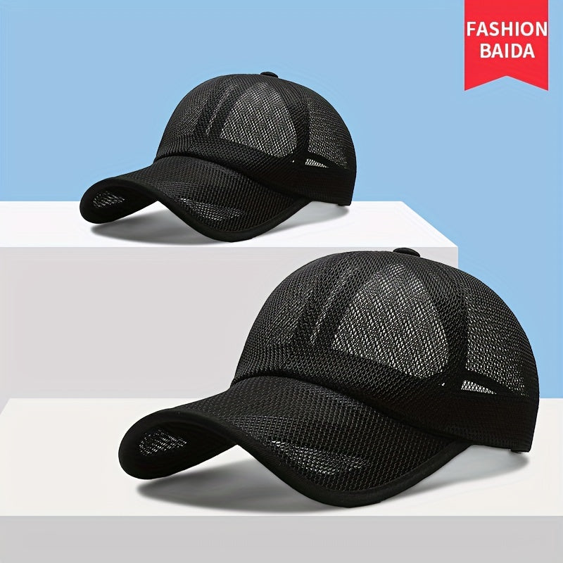 Men's Sunshade Mesh Baseball Cap Breathable Outdoor Fishing Hat