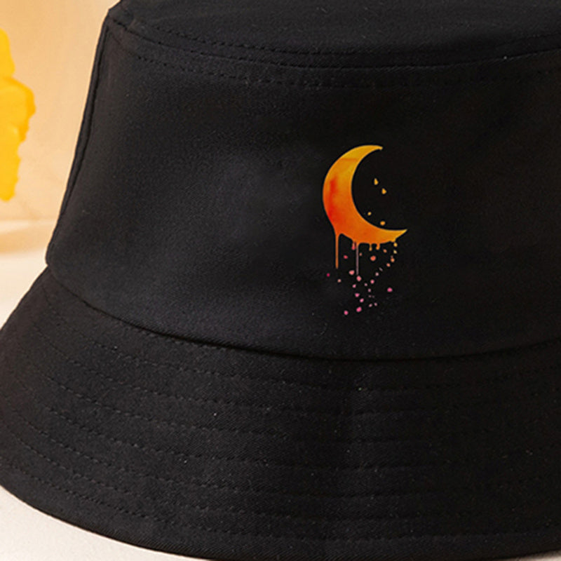 Moon Printed Bucket Hat for Men