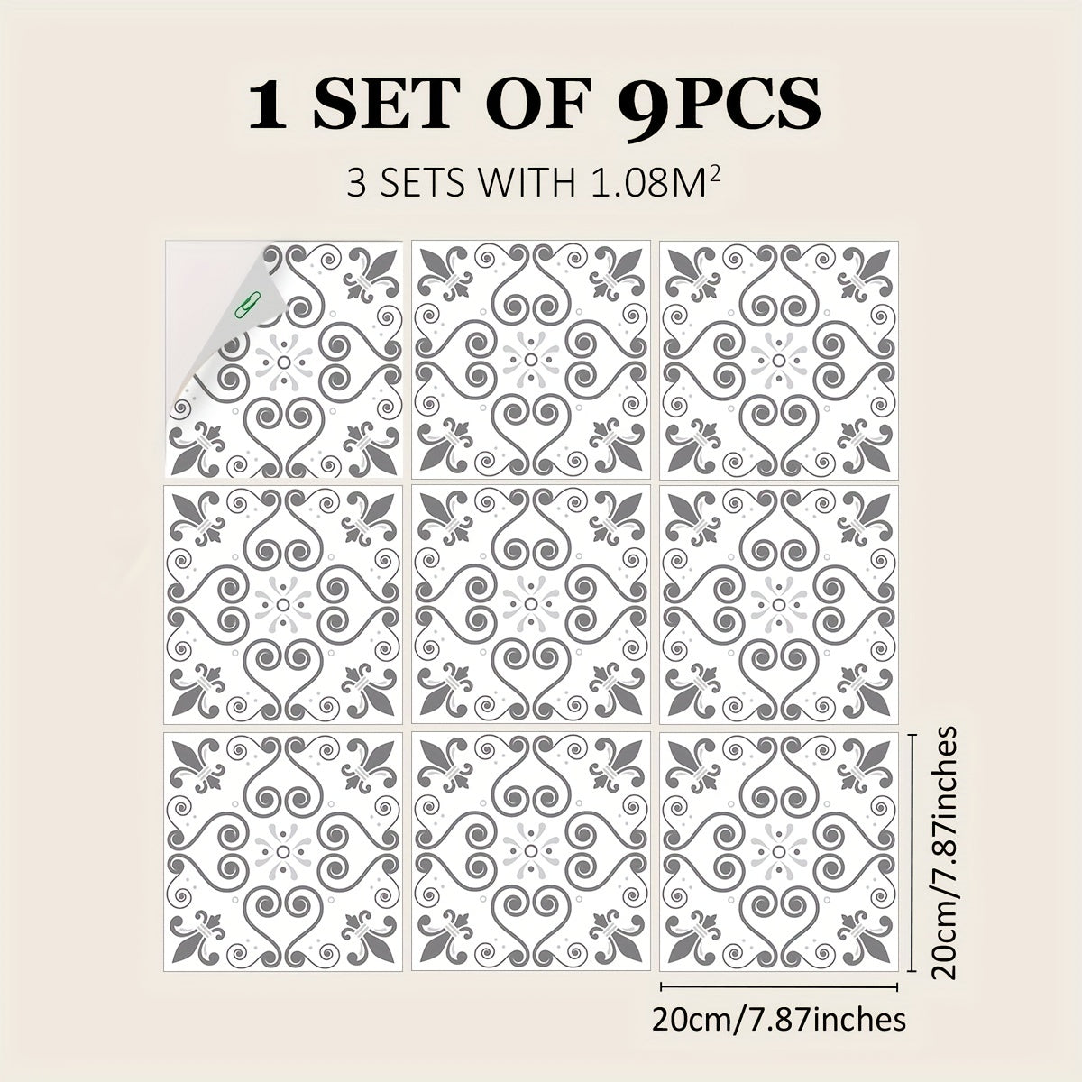 Bohemian Pattern Printed Floor Stickers Waterproof Non slip Wear resistant