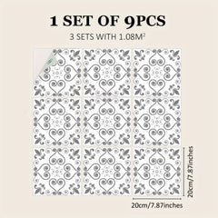Bohemian Pattern Printed Floor Stickers Waterproof Non slip Wear resistant