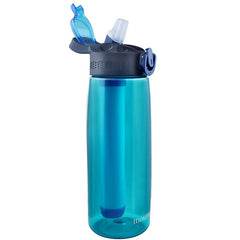 Portable Water Bottle with Purification System for Camping & Emergency