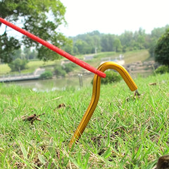 5pcs Aluminum Ground Stakes Tent Stakes Heavy Duty Metal Tent Pegs