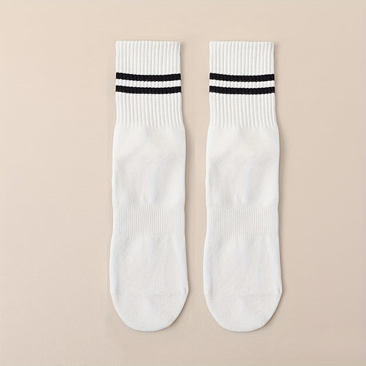 Professional Non slip Mid Tube Yoga Socks With Grips