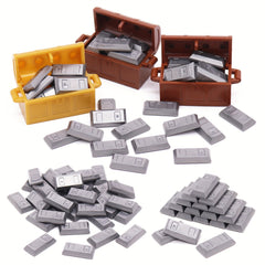116pcs Pirate Treasure Building Set with Golden Brick Bars and Chest