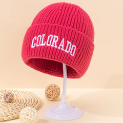 Colorado Embroidered Knitted Hat - Multiple Solid Colors