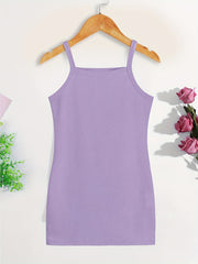 Girl's 3 Piece Ribbed Knit Short Dresses