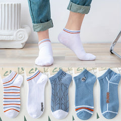 Men's Solid Striped Liner Anklet Socks - Soft & Breathable
