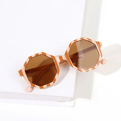 Kids Flat Lens Plaid Sunglasses UV Protection