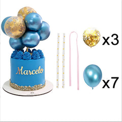 Colorful Balloon Cake Topper for Wedding Birthday Party