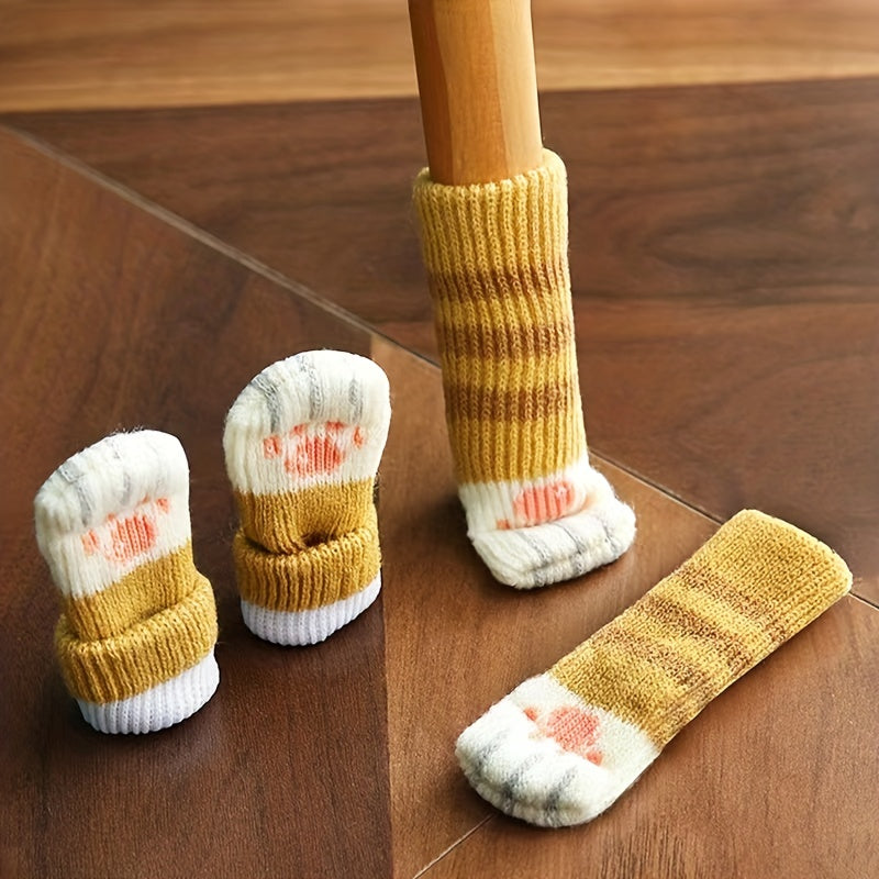 4pcs Durable Chair Leg Socks Protect Furniture from Scratches