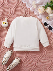 Long Sleeve Kitten Print Sweatshirt Kids Pullover Top