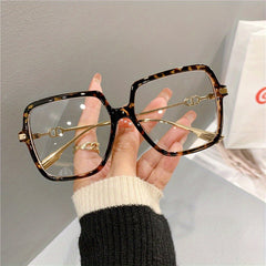Oversized Butterfly Eyewear Women's Metal Frame Glasses