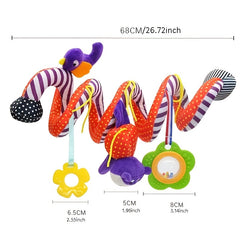 Fun Car Seat Toy Spiral Plush Activity Hanging Toy