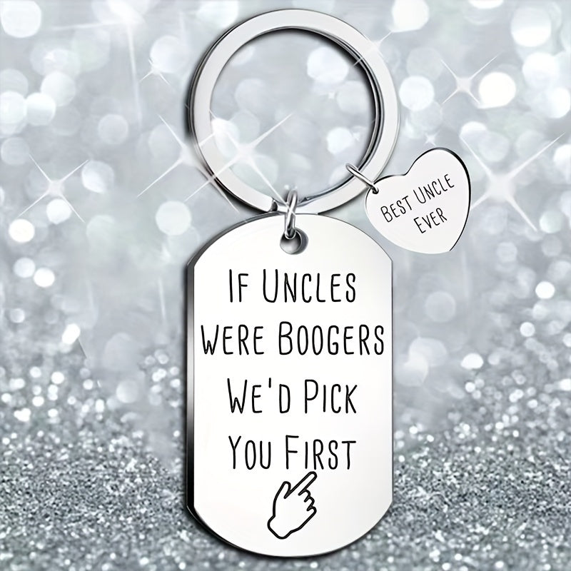 1pc Stainless Steel Keychain Keyring Gift for Fathers