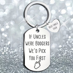 1pc Stainless Steel Keychain Keyring Gift for Fathers