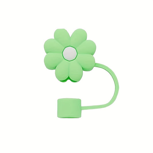 Flower Shaped Reusable Straw Cap Dustproof Cover
