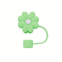 Flower Shaped Reusable Straw Cap Dustproof Cover