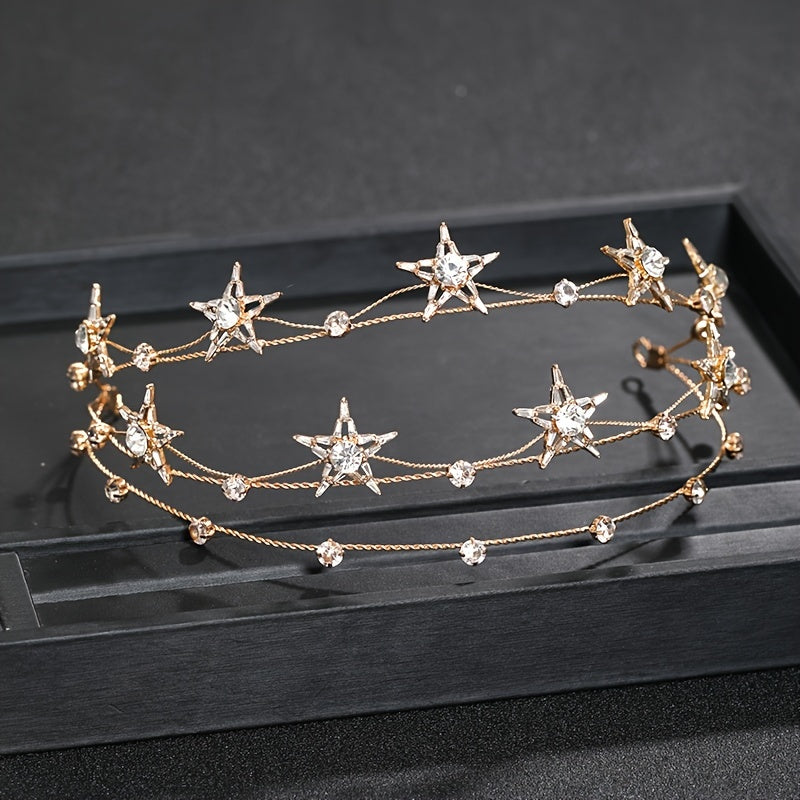 Rhinestone Star Hairband Headband Bridal Wedding Party Tiara