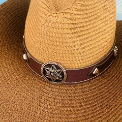 Casual Sunshade Straw Hat Hexagonal Light Array Spring Summer Travel