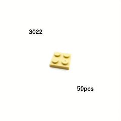 50pcs MOC Building Blocks Thin Plate 2x2 Dots DIY Toy for Kids