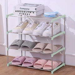 3-Layer Pink Shoe Rack Easy Assembly Storage Shelf