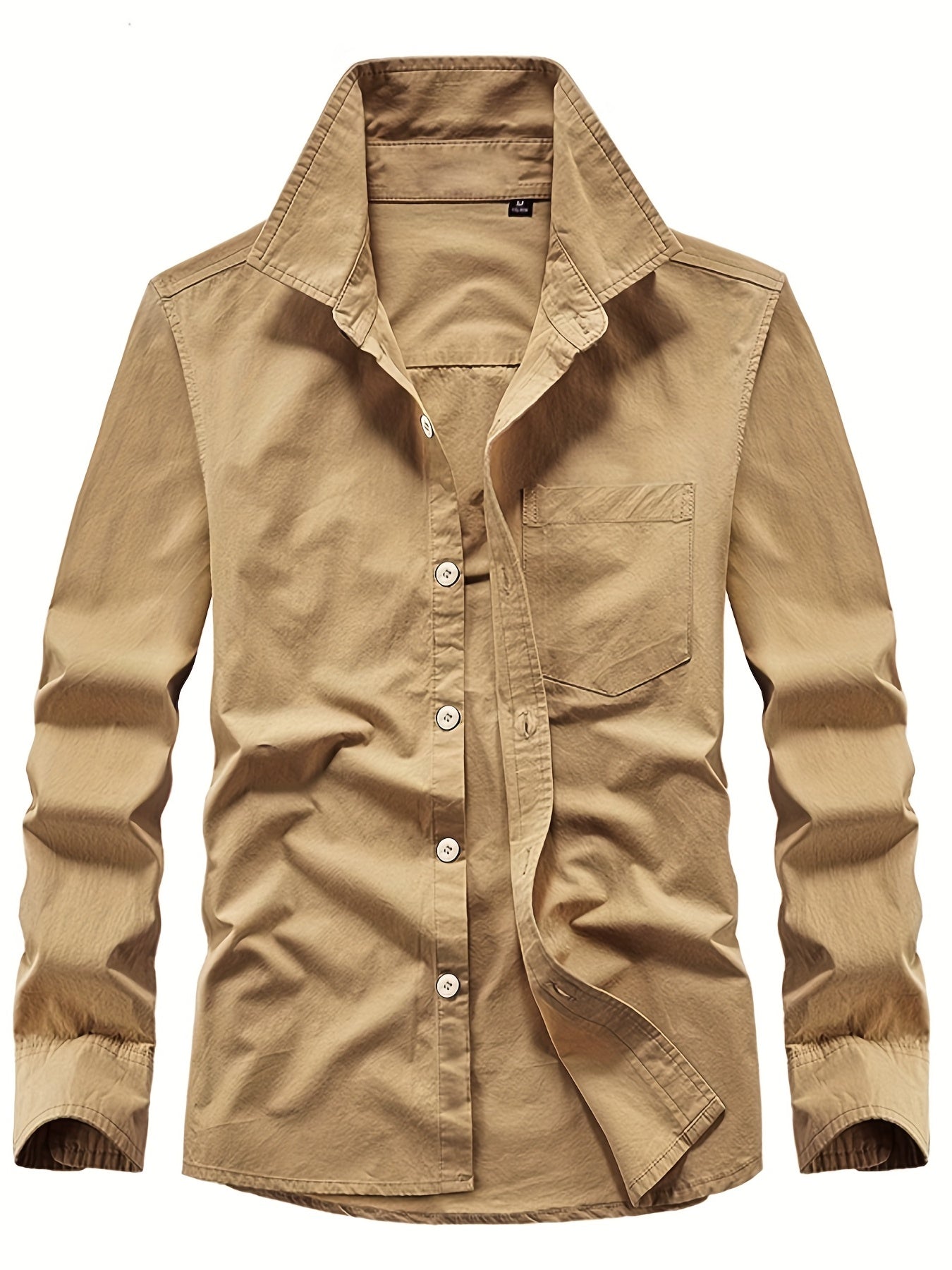 Men's Casual Long Sleeve Button Up Shirt