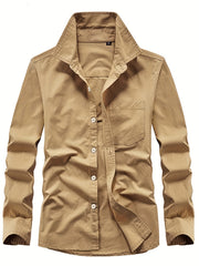 Men's Casual Long Sleeve Button Up Shirt
