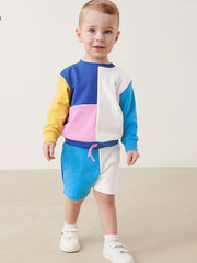Boy's Cotton Sweatshirt & Shorts Set for Summer Spring