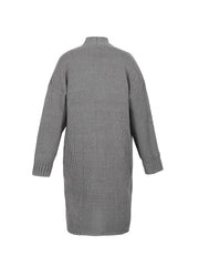 Solid Long Sleeve Open Front Sweater Cardigan