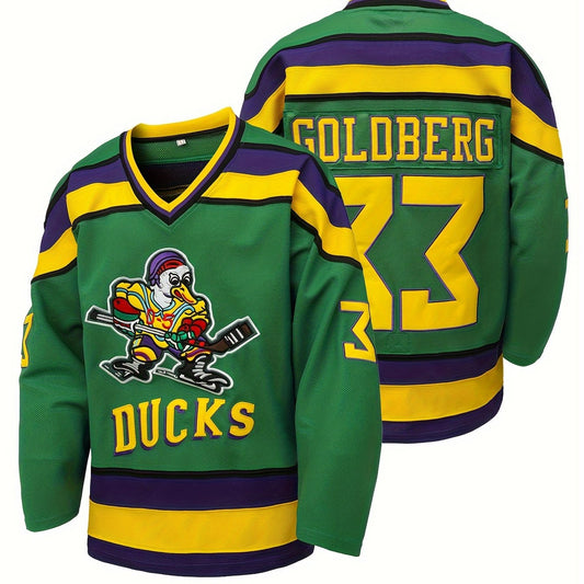Men's Green Vintage Ice Hockey Jersey Sweatshirt