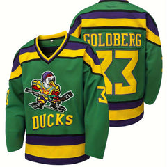 Men's Green Vintage Ice Hockey Jersey Sweatshirt