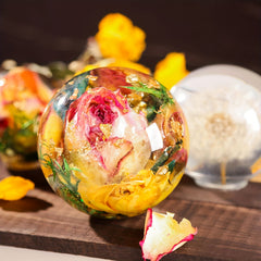 3PCS Round Ball Silicone Resin Mold for Flower Preservation
