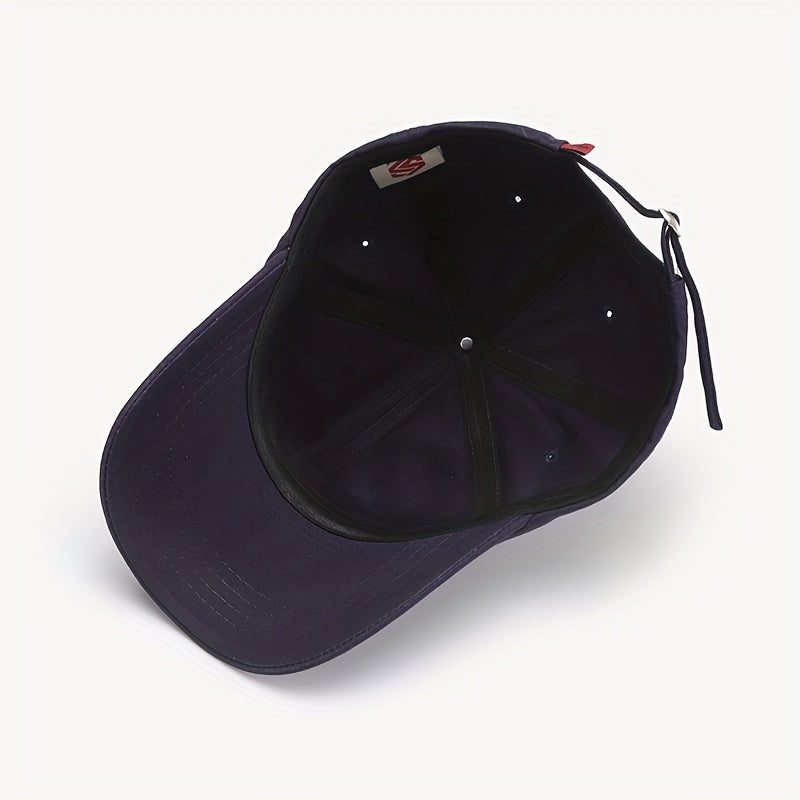 Men's Embroidered Sunscreen Outdoor Hat with Curved Brim