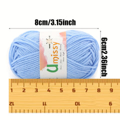 Mini Soft Cotton Yarn Set with Purple Markers 25g 2pcs 2.5mm