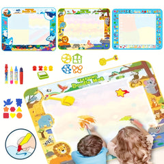 X-Large Water Doodle Mat with Stickers & Markers Mess-Free Art Activity