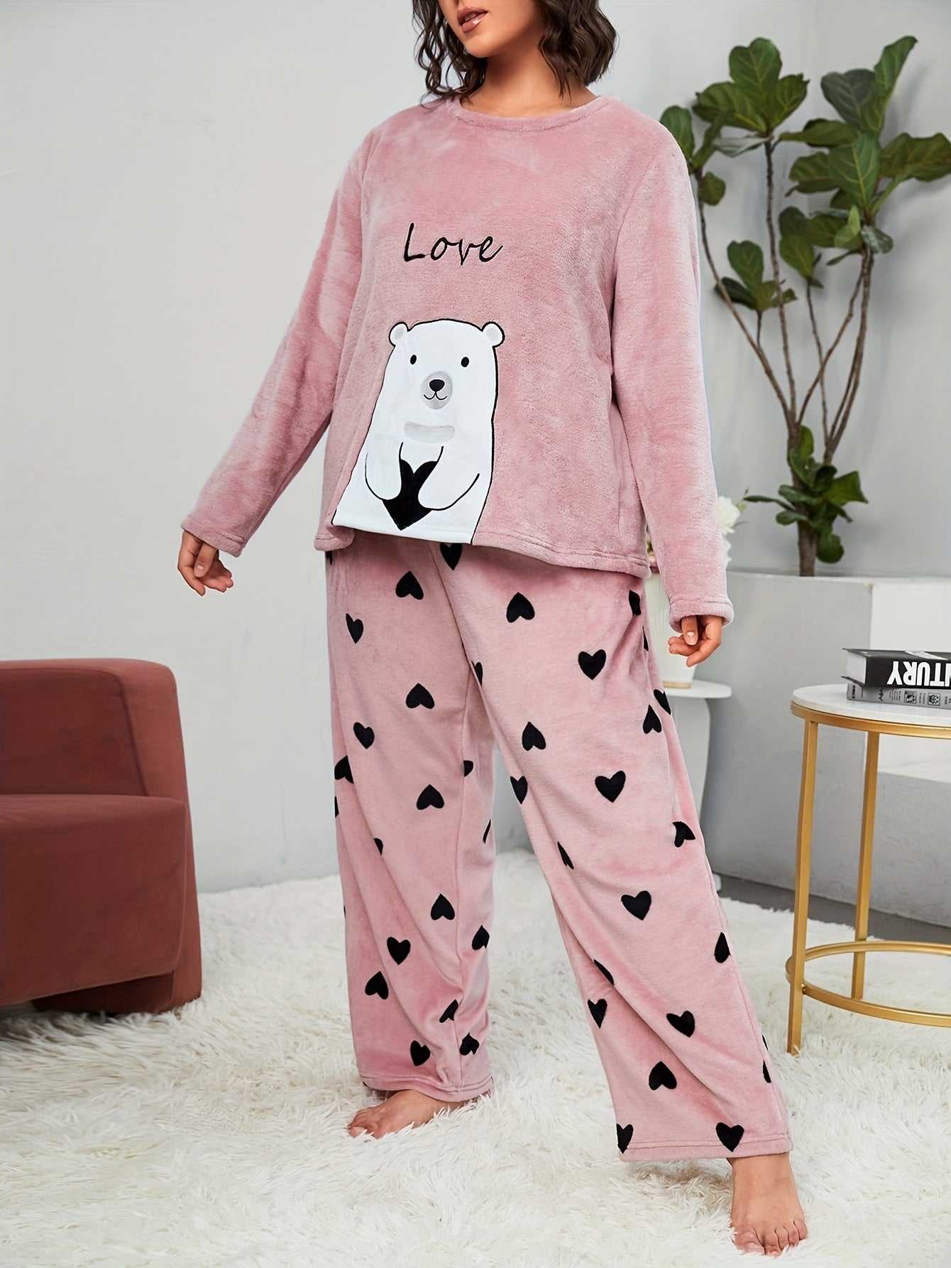Polar Bear Flannel Pajamas Set